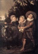HALS, Frans Three Children with a Goat Cart Germany oil painting artist